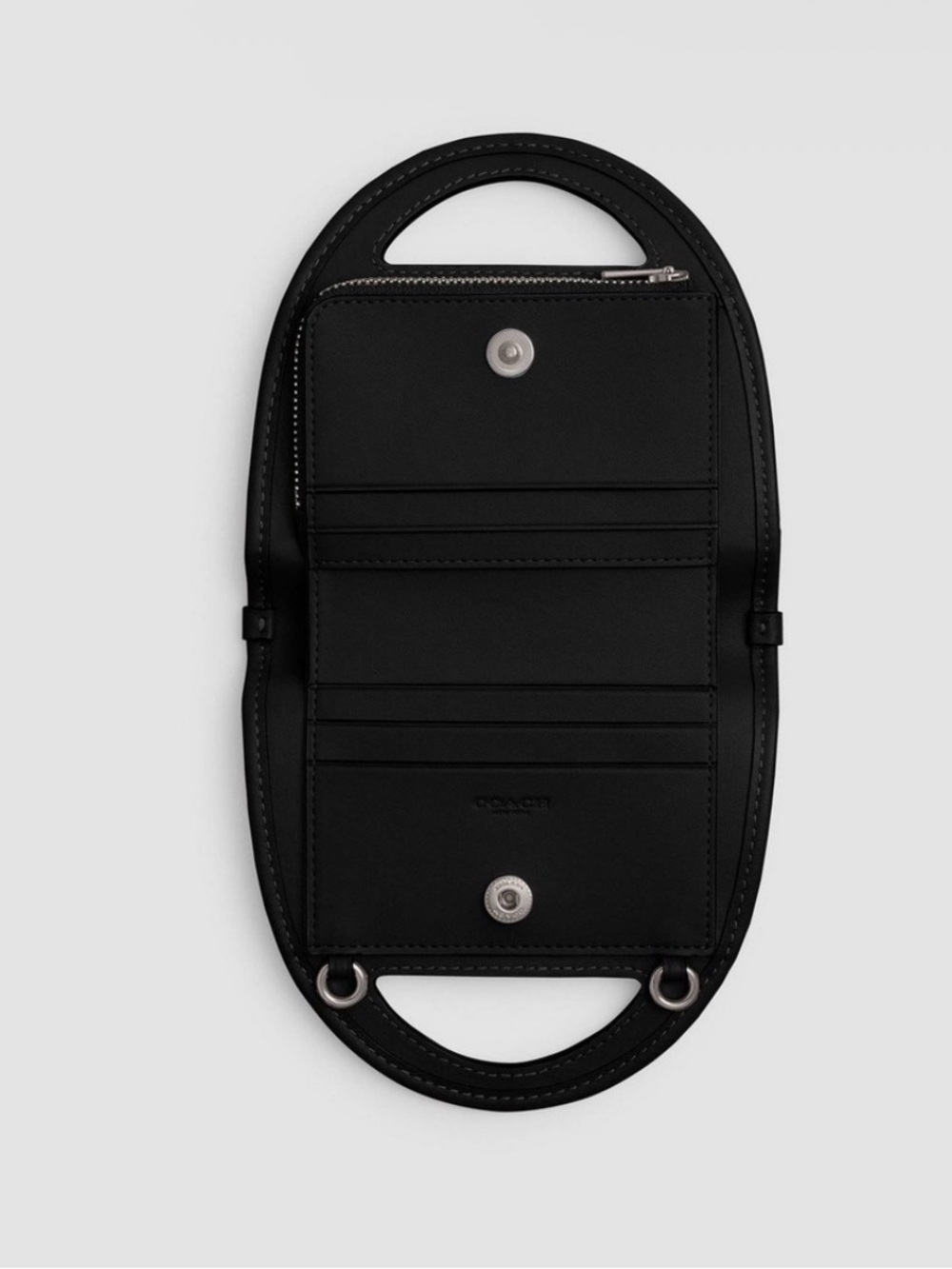 Coach Black Top Handle Card Case Crossbody - Picture 3 of 7